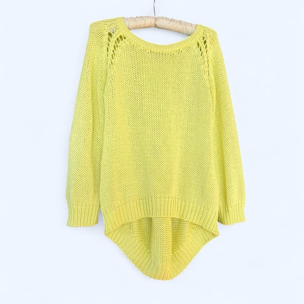 Zara | Neon Yellow Knit Sweater